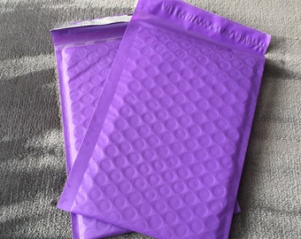 100  4x8 PURPLE Bubble Mailers Size 000 Self Sealing Shipping Envelopes Spring Easter