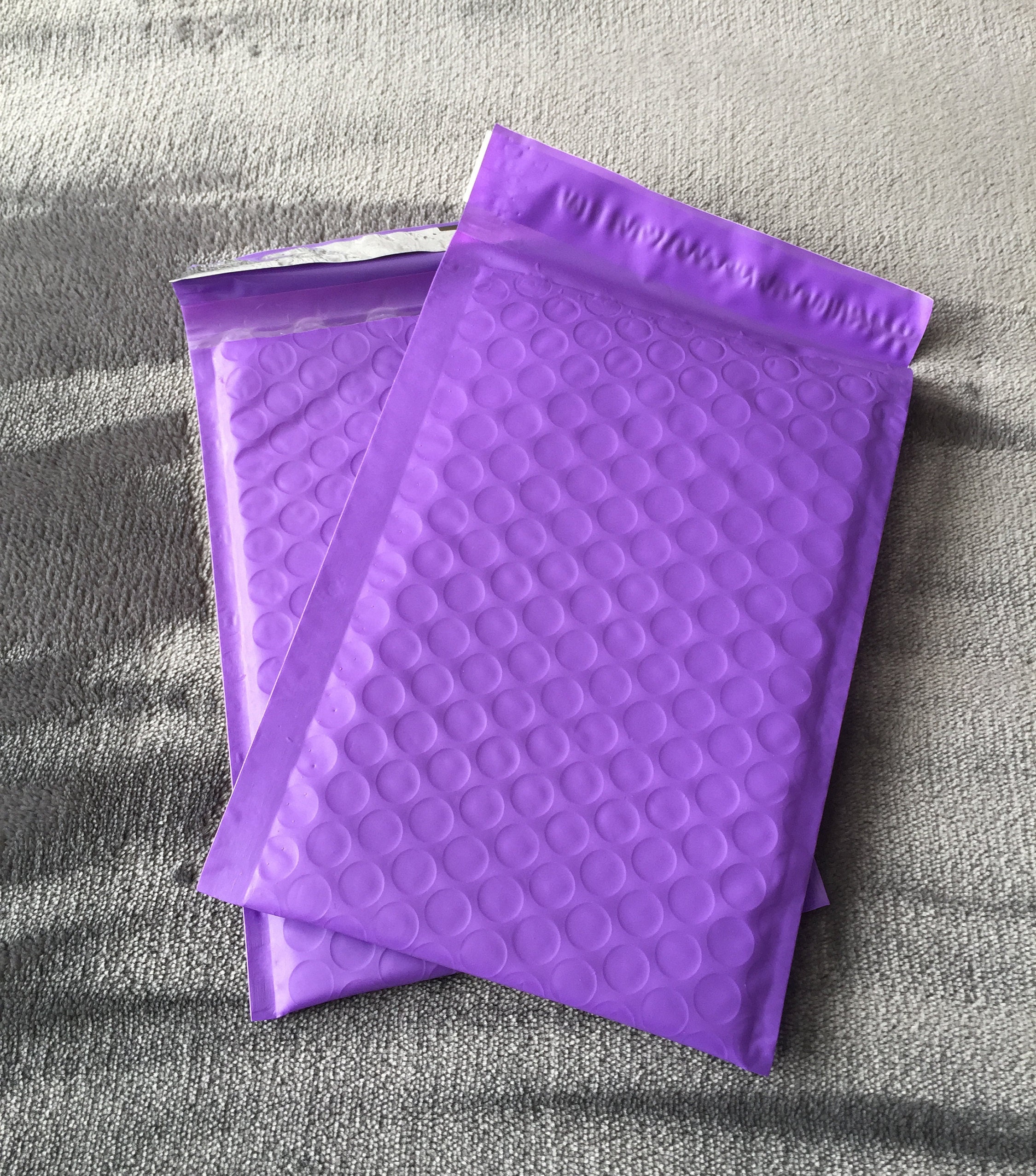 100 4x8 PURPLE Bubble Mailers Size 000 Self Sealing Shipping Etsy