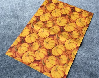 25 Designer PUMPKIN Poly Mailers 10x13 Envelopes Shipping Bags Fall Halloween
