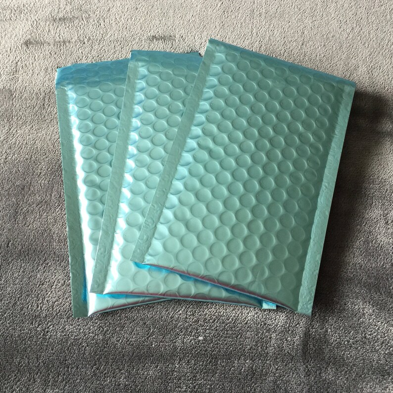 30 4x8 LIGHT TEAL Poly Bubble Mailers Size 000 Self Sealing Etsy