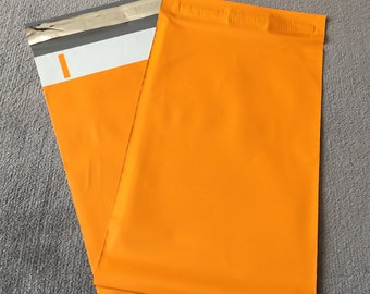 50 6x9 BRIGHT ORANGE Poly Mailers Self Sealing Colored Envelopes Shipping Bags Spring Easter