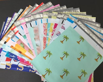 200 Assorted Designer Poly Mailer 10x13 Cactus Palm Trees Owls Butterflies Citrus Pineapple Flags Flowers Envelopes Shipping Bags