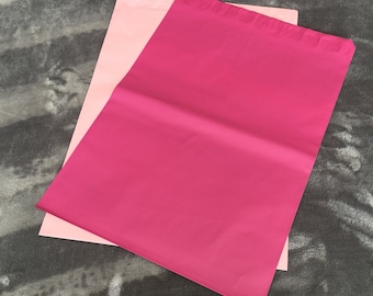 20 sobres de polietileno de 12 x 15,5 en color rosa frambuesa y rosa pálido, 10 sobres autoadhesivos, bolsas de envío para primavera y Pascua.