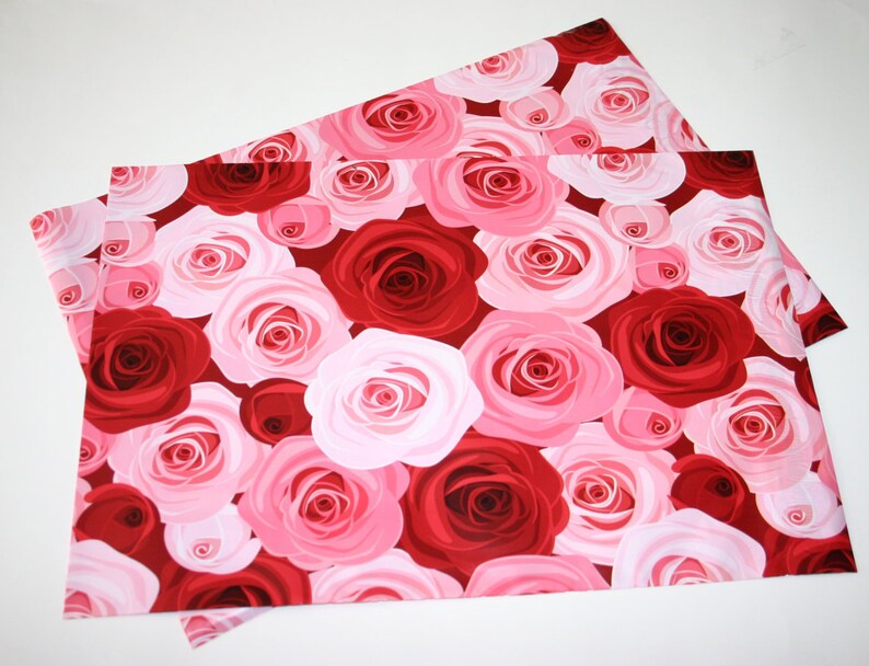 100 Assorted Designer Poly Mailers 10x13 Pink Red Hibiscus Roses Yellow Daisies Flowers Envelopes Shipping Bags Spring Mother's Day image 2