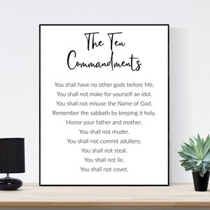 The Ten Commandments | The Books Of Exodus And Deuteronomy | Art Print