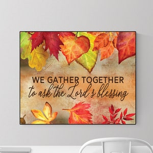 Nos reunimos para pedir la bendición del Señor / Arte de pared cristiano / Decoración del hogar / Impresión de arte inspirador / Fe / Decoración del hogar