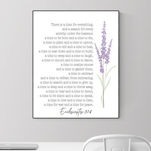 There Is A Time For Everything And A Season For Every Activity Under The Heavens | Ecclesiastes 3:1-8 | Art Print