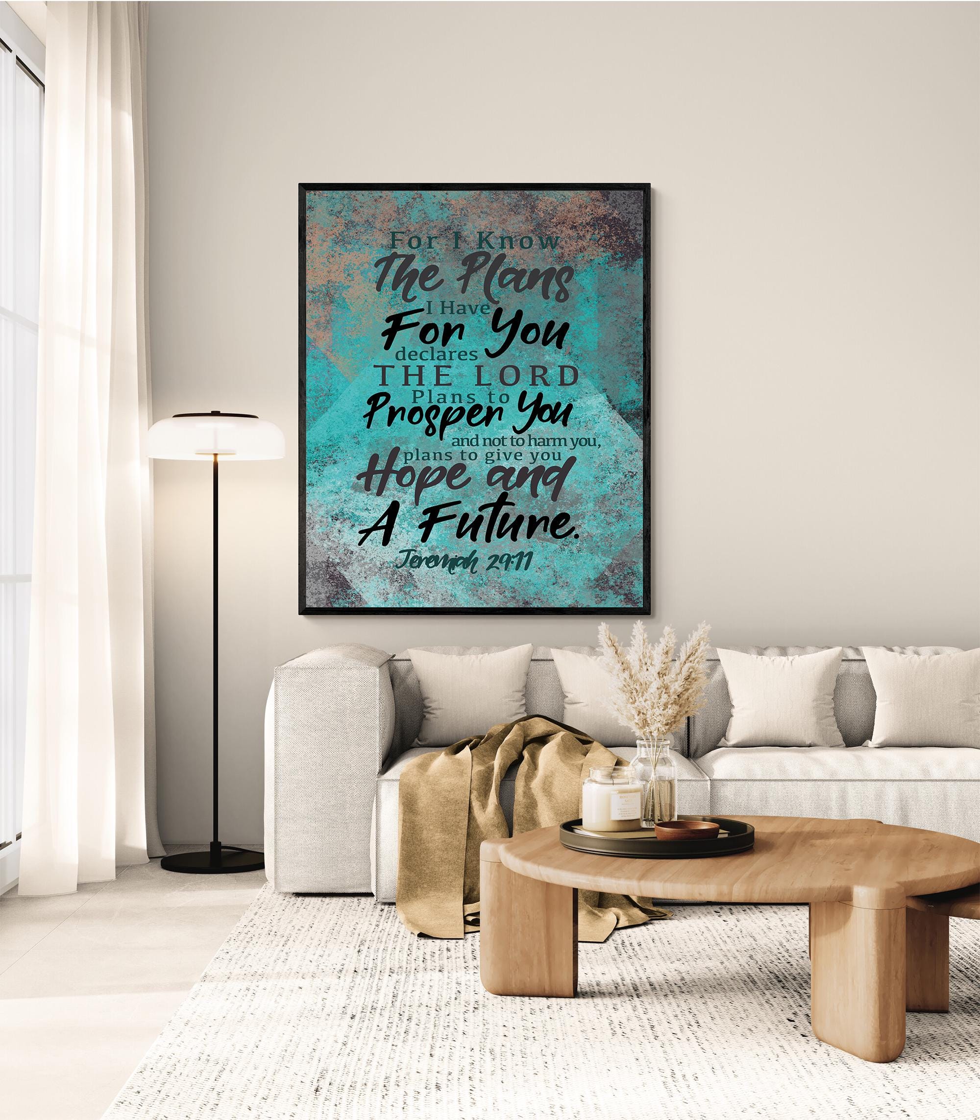 Jeremiah 29:11 Bible Verse Wall Art Print, for I Know the Plans ...