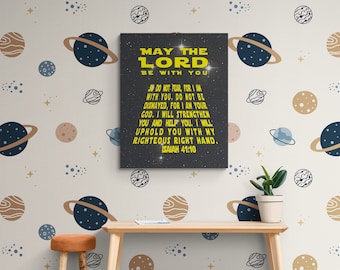 Bible Verse Wall Art Do Not Fear For I Am With You Isaiah 41:10 Scripture Artwork May The Lord Be With You Christian Childrens Art Print