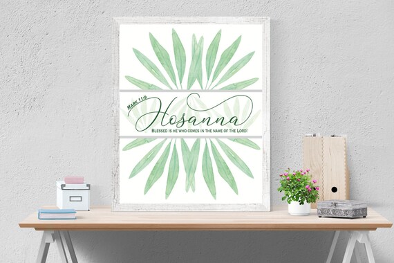 Hosanna To The King Scripture Page Wall Decal