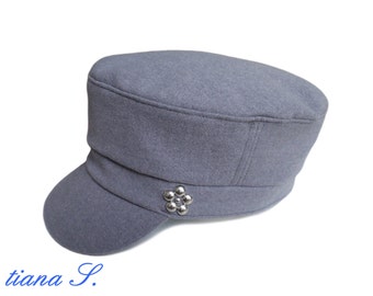 Cap grey, rivets, size M