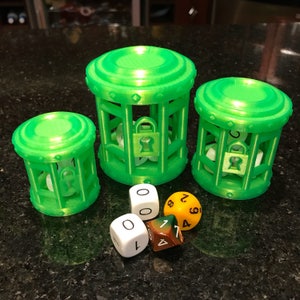 Dice Jail Prison for Misbehaving Dice Round 3 Sizes: 2 to 12 Dice Geeky Nerdy Gift Dungeons and Dragons 3D Printed image 10