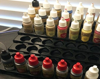 Miniature Painting Paint Storage and Display Bleachers- 3D Printed Designed by sablebadger - Geeky Gift