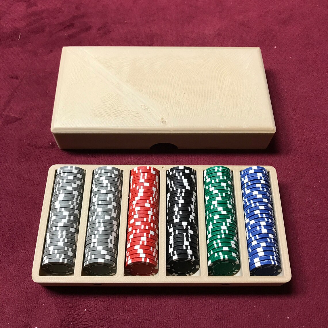 Mini Poker Chips Tray and Lid for Board Games With 22mm Slots Etsy