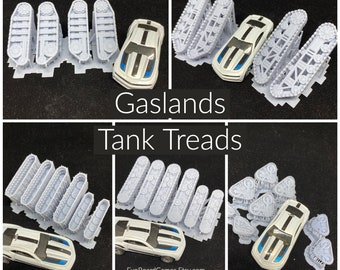 Gaslands Threaded (Tank) Tracks in SLA Resin -  20mm scale - Great for Gaslands / Car Wars - Requires Glue and Paint - sablebadger