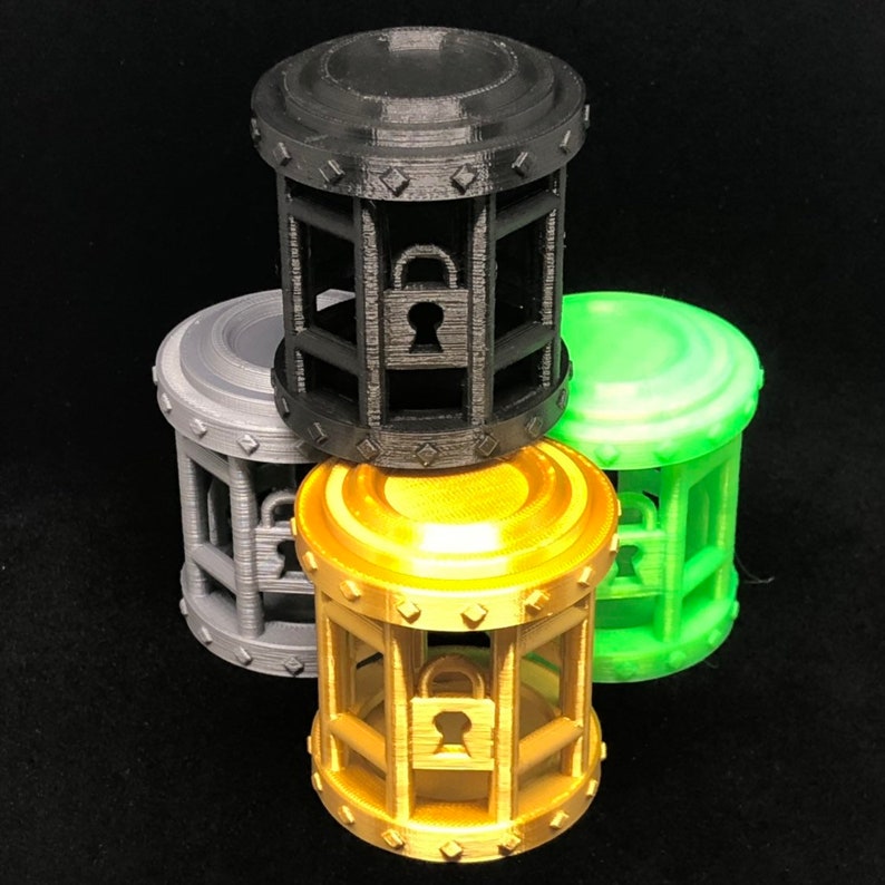 Dice Jail Prison for Misbehaving Dice Round 3 Sizes: 2 to 12 Dice Geeky Nerdy Gift Dungeons and Dragons 3D Printed image 5