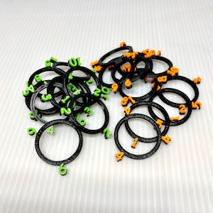 Numbered Monster Foe Rings | Dungeons and Dragons DnD | 10 Condition Rings | Creature Tracking
