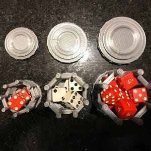 Dice Jail Prison for Misbehaving Dice Round 3 Sizes: 2 to 12 Dice Geeky Nerdy Gift Dungeons and Dragons 3D Printed image 2