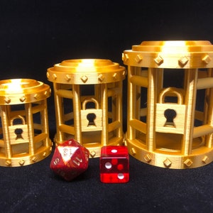 Dice Jail Prison for Misbehaving Dice Round 3 Sizes: 2 to 12 Dice Geeky Nerdy Gift Dungeons and Dragons 3D Printed image 7