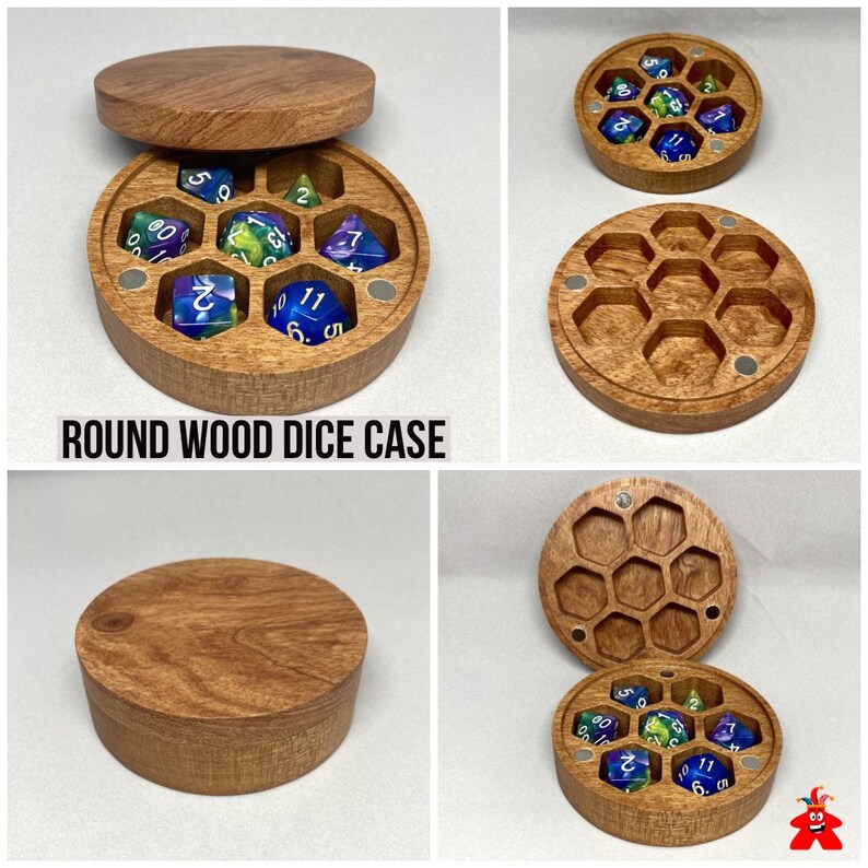 Round Dice Case Storage Container Fits 7 16mm Etsy