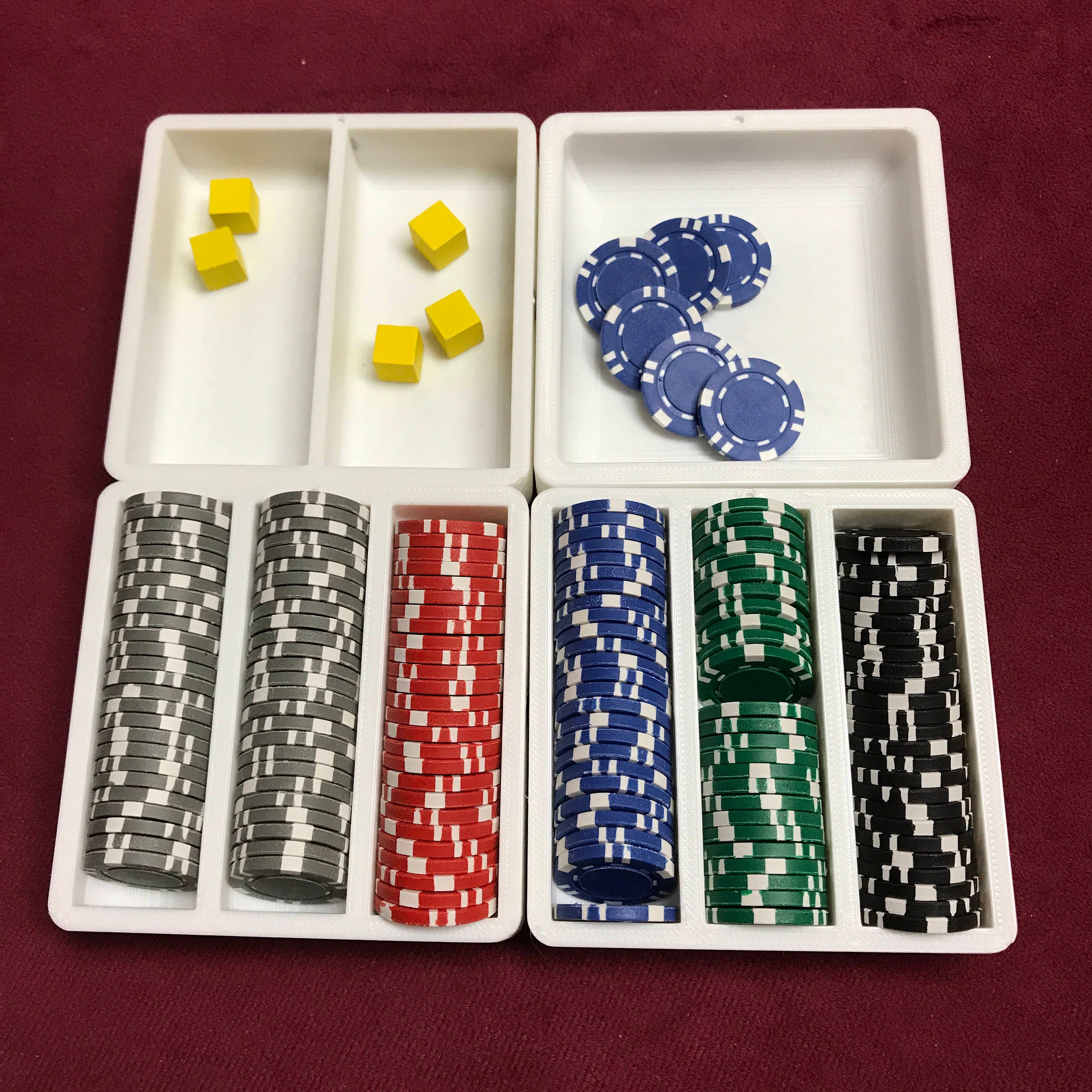 Travel Sized Mini Poker Chips Tray and Lid for Board Games Etsy