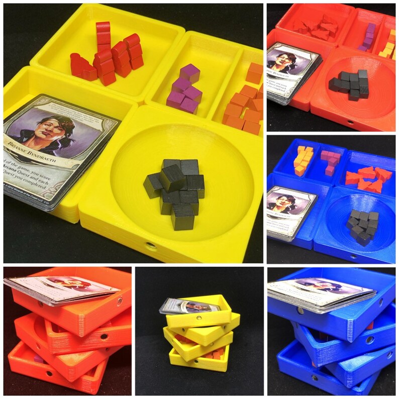 Interlocking Game Piece Trays Square Tiles for Board Games Etsy