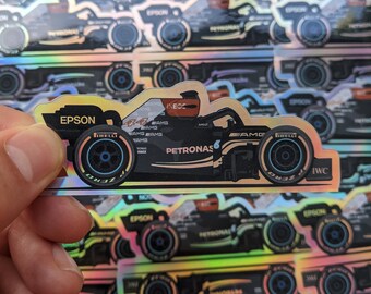 HOLOGRAPHIC Mercedes W12 (Hamilton) Sticker