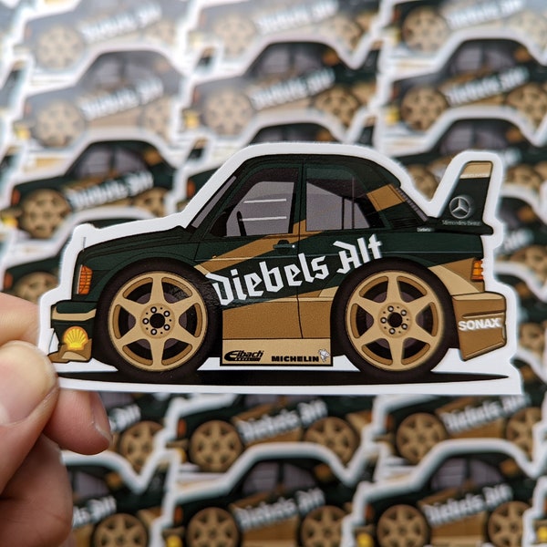 Mercedes 190e Diebels Alt DTM car Sticker