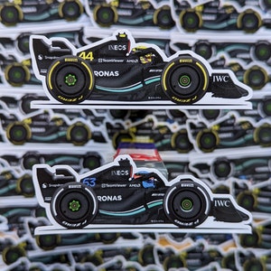 Mercedes W14 (Hamilton & Russell) Sticker Decal - 2023