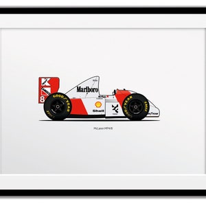 Mclaren MP4/8 Poster A4 & A3