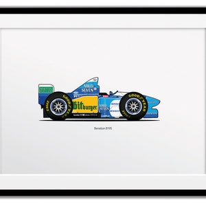 Benetton B195 Poster A4 & A3