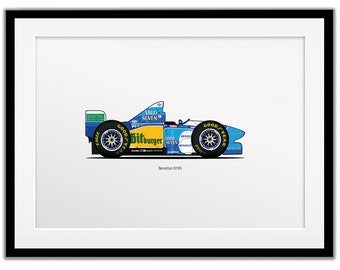 Benetton B195 Poster A4 & A3