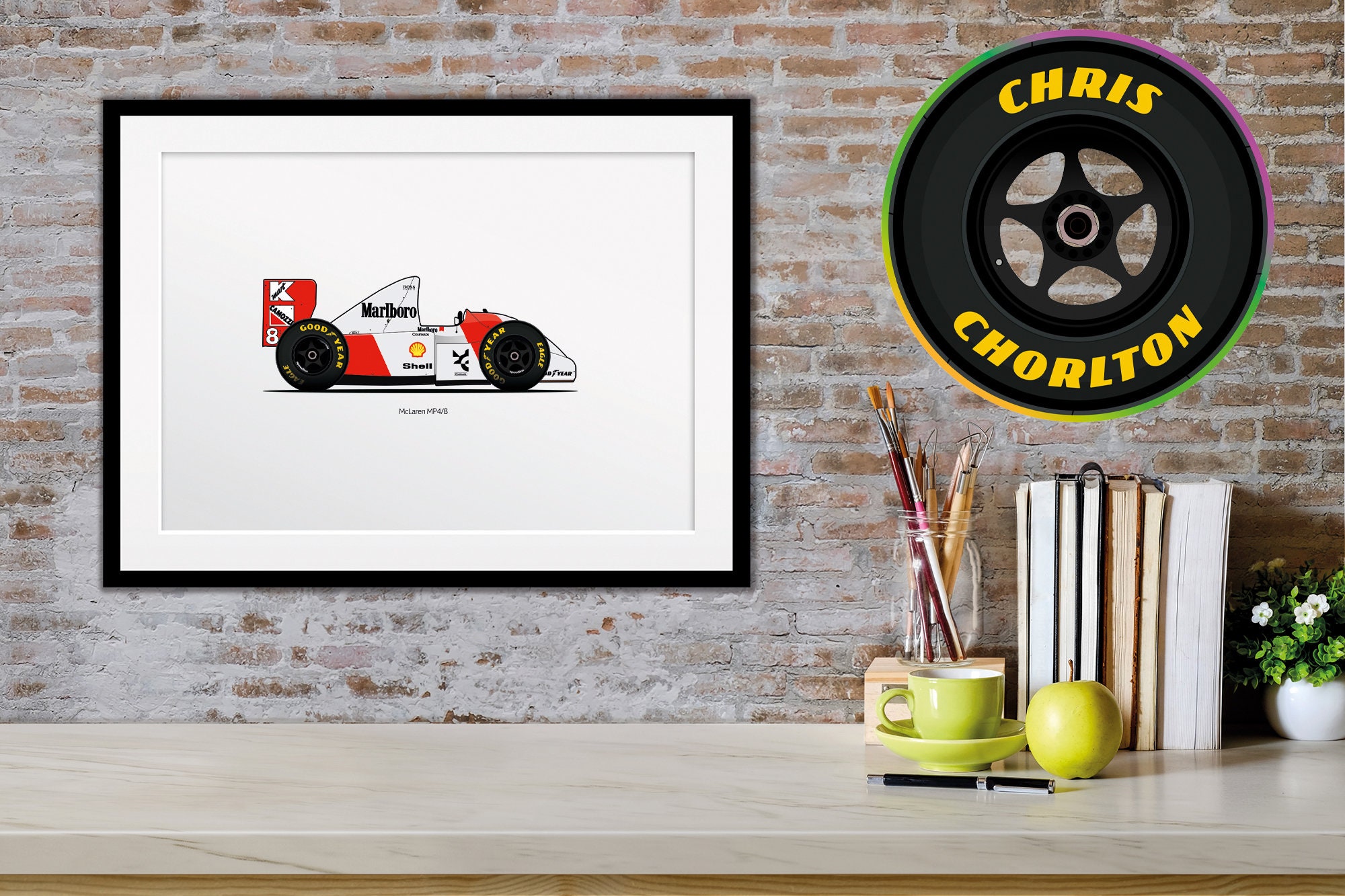 Mclaren MP4/8 Poster A4 & A3 - Etsy