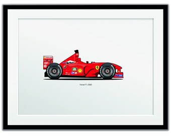 Póster Ferrari F1-2000 A4 y A3