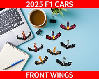 2025 Formula 1 Front Wings - Formula 1 Sticker/Decal - perfect for laptops/tool boxes