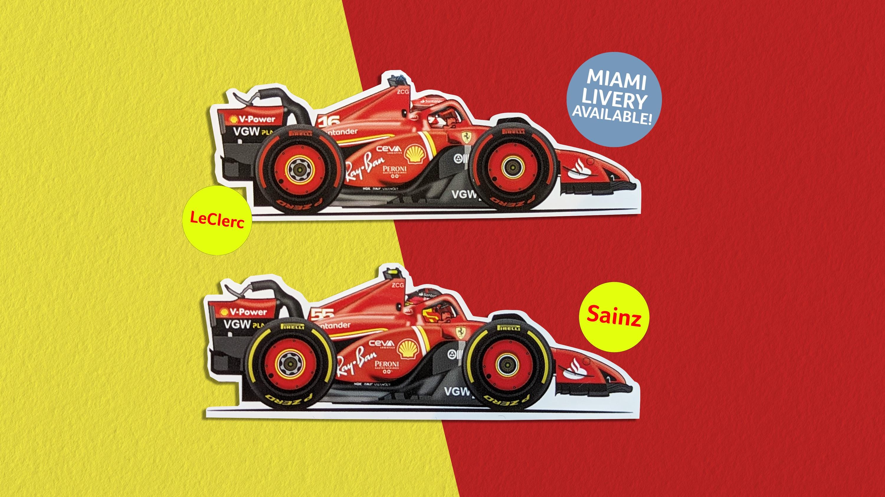 Scuderia Ferrari Glossy Vinyl Sticker – 3.75″ X 0.75″ – Self-Adhesive, Black & Red