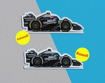 2025 Mercedes W16 (Antonelli & Russell) Sticker Decal