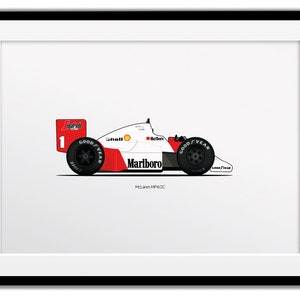 McLaren MP4/2C Poster A4 & A3