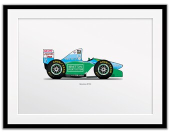 Benetton B194 Poster A4 & A3