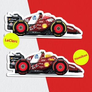 2025 Ferrari SF25 (LeClerc/Hamilton) Sticker Decal - Hamilton & Leclerc