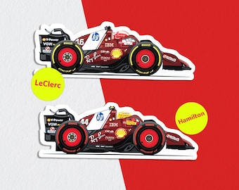 ルイス・ハミルトン 44 ステッカー スクーデリア・フェラーリ F1 SF-25