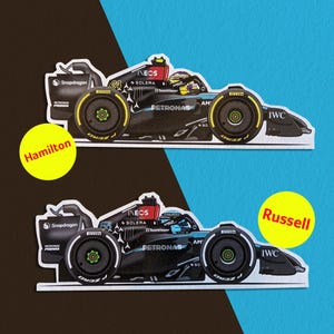 Mercedes W15 (Hamilton & Russell) Sticker Decal - 2024