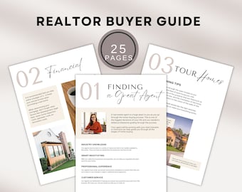 Realtor Buyer Guide Step By Step Buyer's Roadmap real estate marketing Packet Editable Canva Printable Template Home Buying Process Timeline
