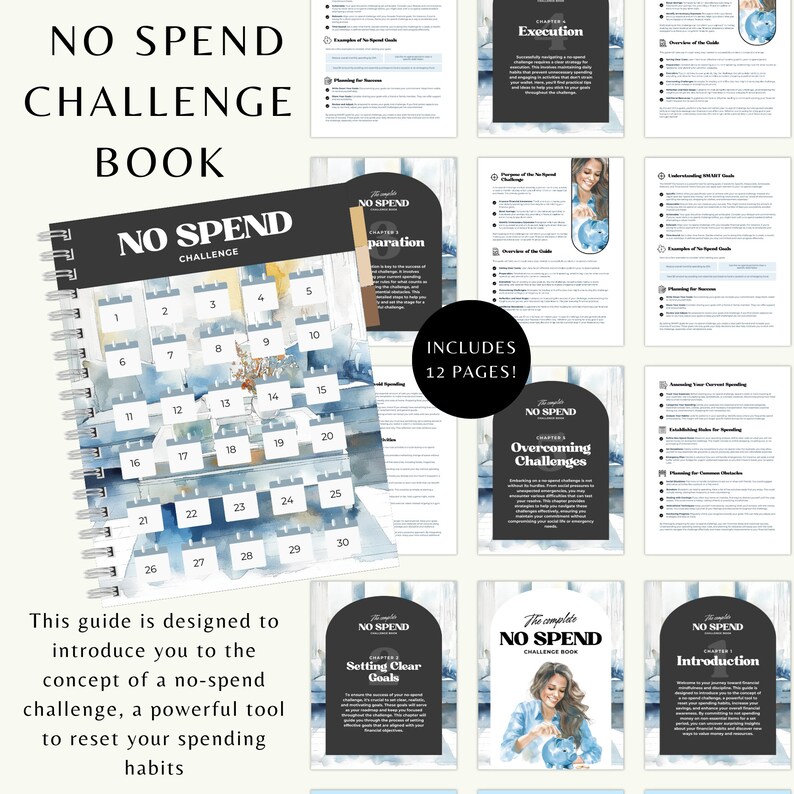 No Spend Challenge Guide , Spending Habits Challenge , Financial ...