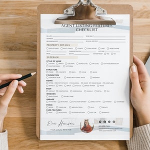 Agent Listing Features Checklist Real Estate Property Checklist ...