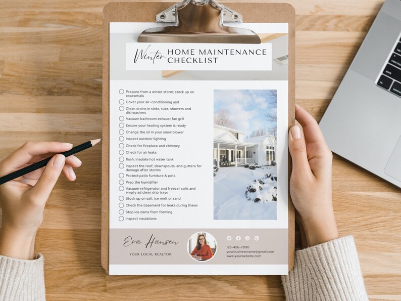 Quarterly Home Maintenance Checklist, Real Estate Flyer Template ...