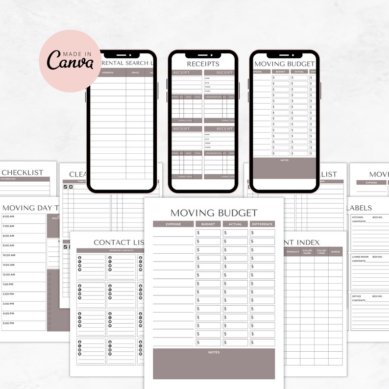 Moving Planner Printable Checklist Relocation Planner New Home Moving