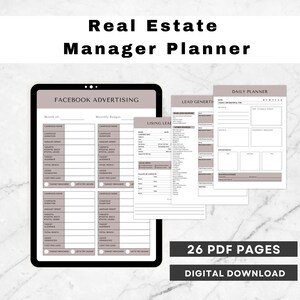 Real Estate Manager Planner 2024-2025: Realtor Business Work Plan and Sales Strategy Marketing