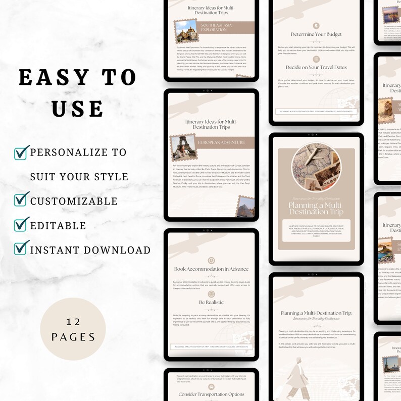 Travel Email Newsletter Template: Multi-destination Trip Planning ...