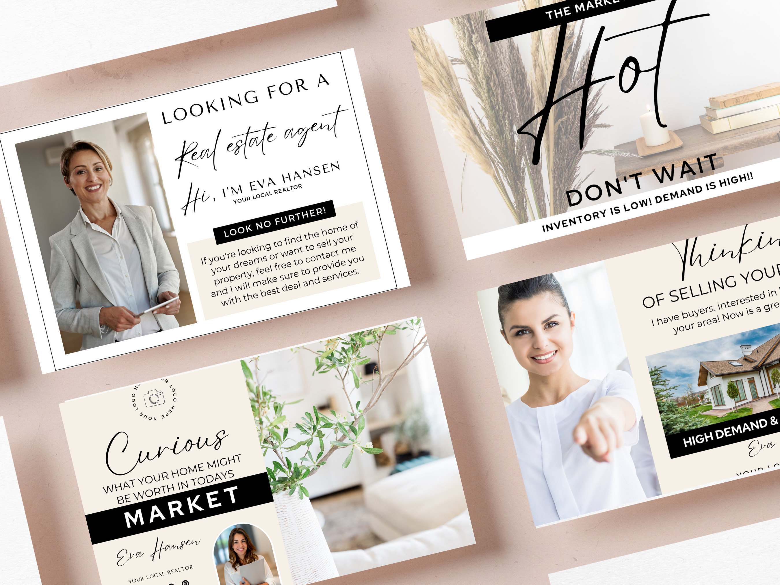 Realtor Marketing Bundle: 20 Editable Canva Templates for Real Estate ...